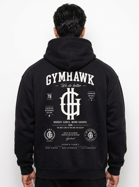 Men Oversized Hoodie | Gymhawk. Work harder.