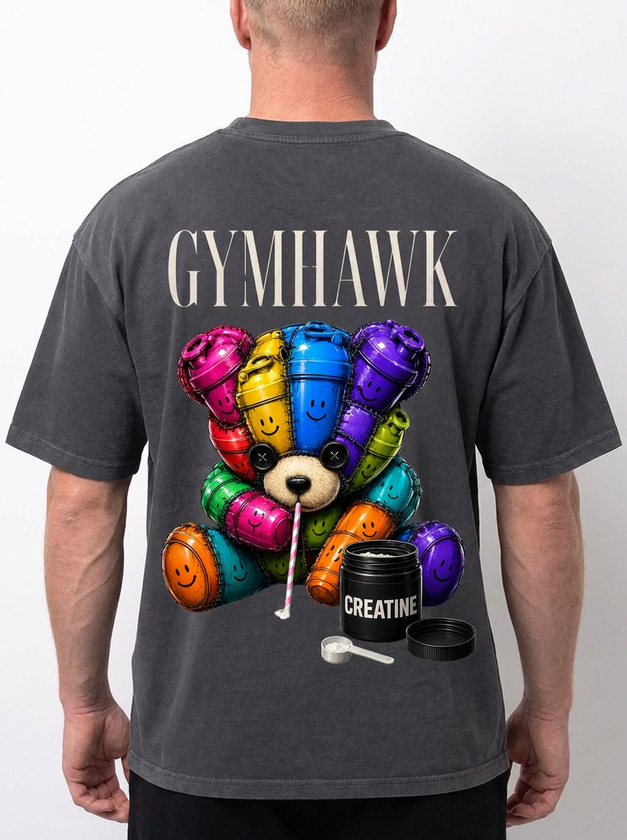 Mens Oversized Pump Cover | Gymhawk Teddy Sniffing Creatin.