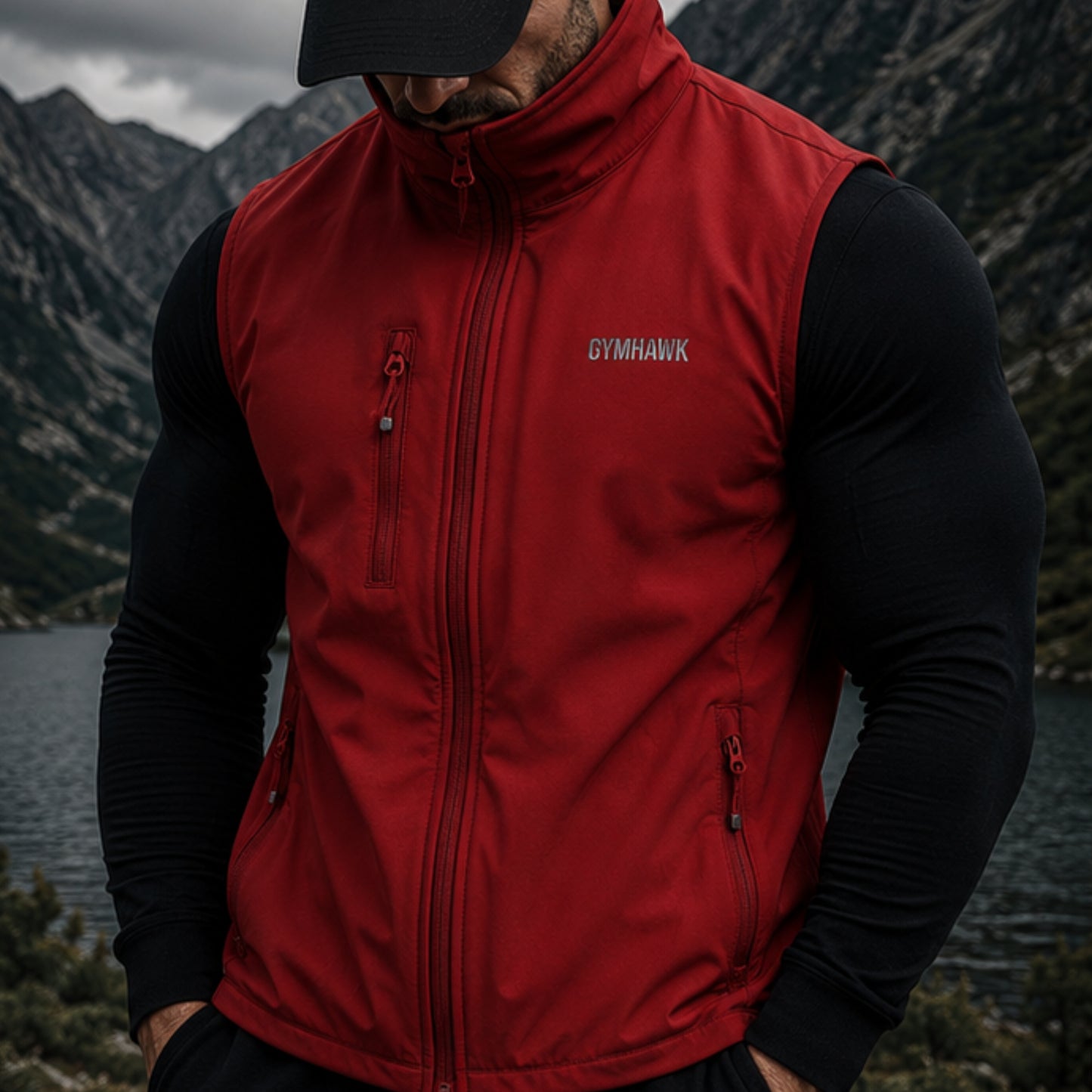 Men Softshell Bodywarmer Activeleisure Vest With Recycled Polyester IconHawk Embroiderd