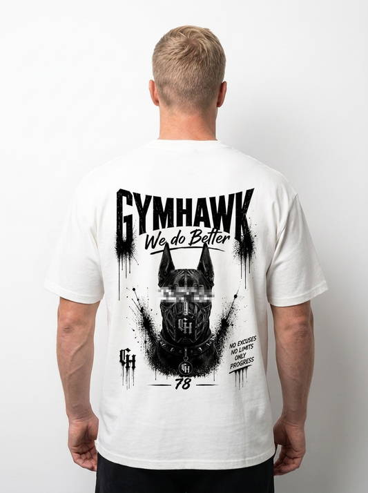 Men Oversized Shirt | Gymhawk. Muzzle. Doberman.