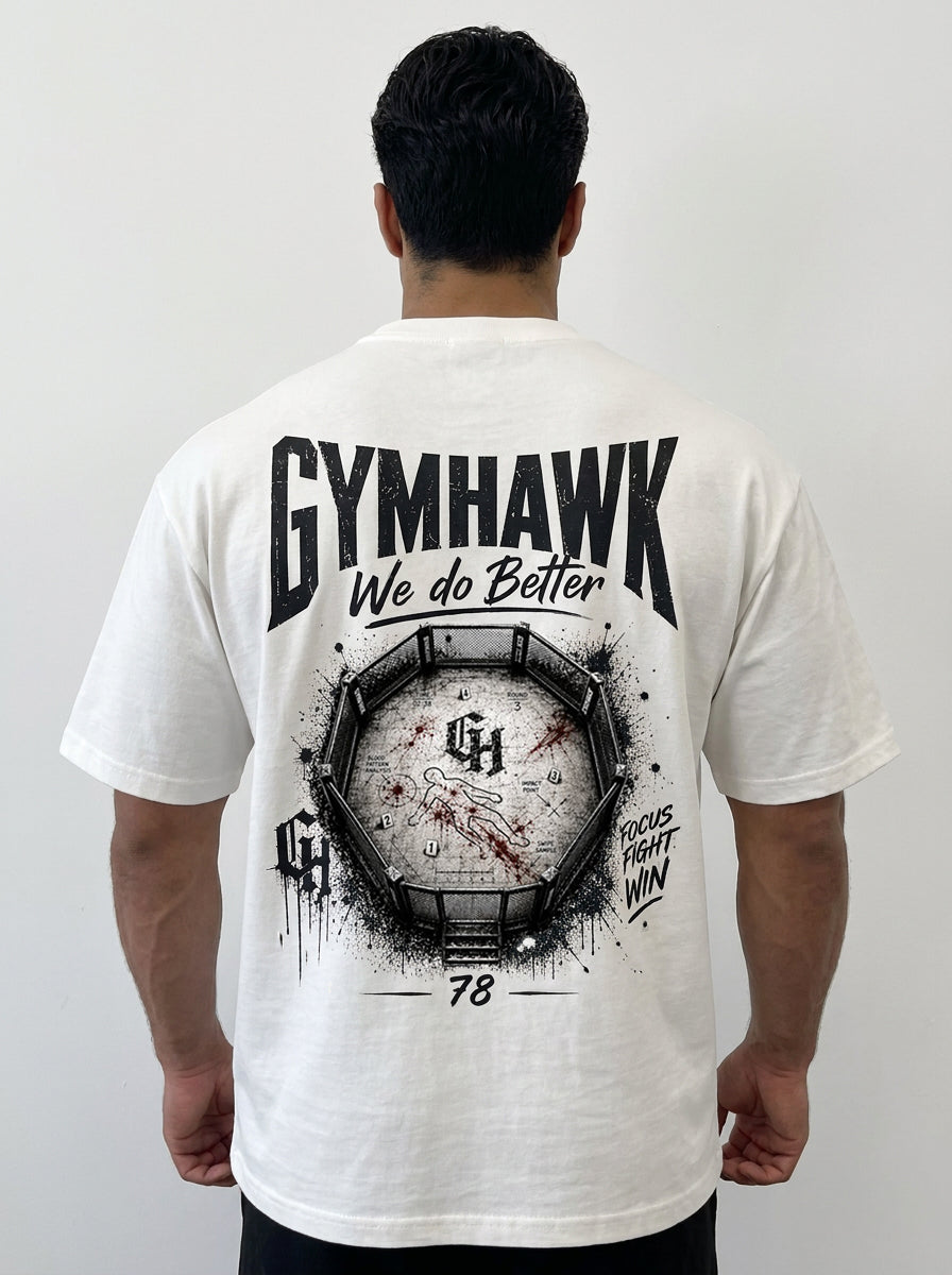 Men Oversized Shirt | Gymhawk. MMA Crime Scene.