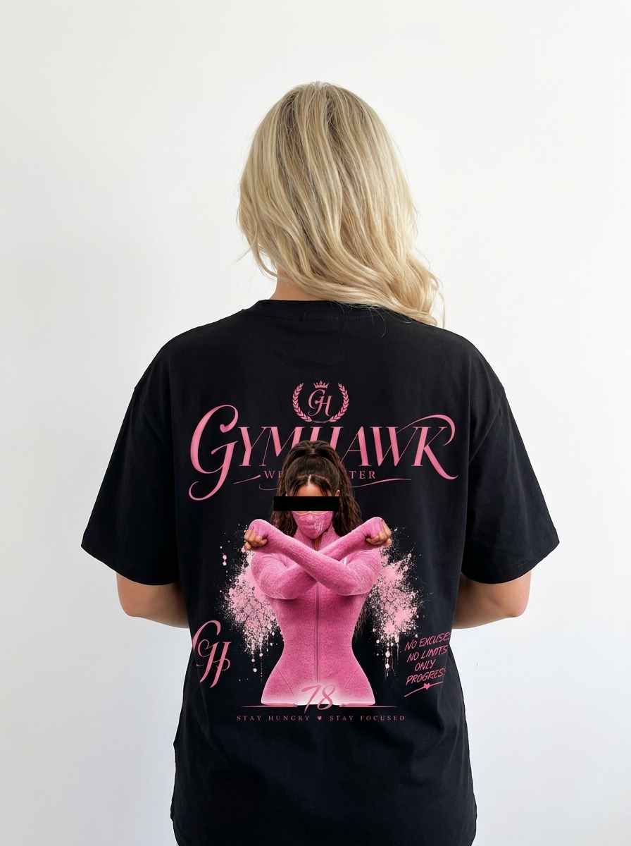 Women Oversized Shirt | Gymhawk. Goodgirl. Keep Distance.