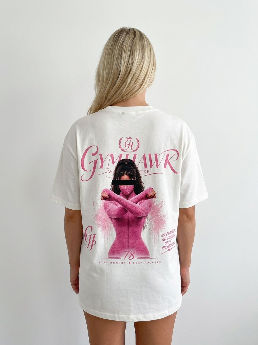 Women Oversized Shirt | Gymhawk. Goodgirl. Keep Distance.