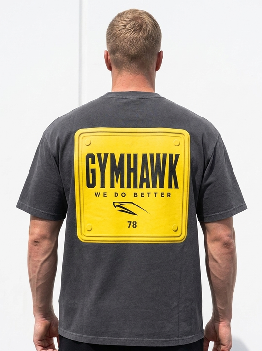 Men Oversized Shirt | Gymhawk. Emblem