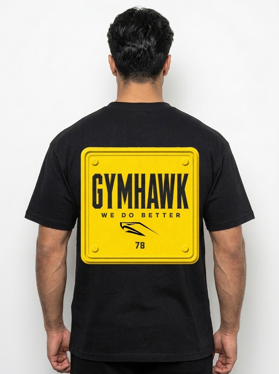 Men Oversized Shirt | Gymhawk. Emblem