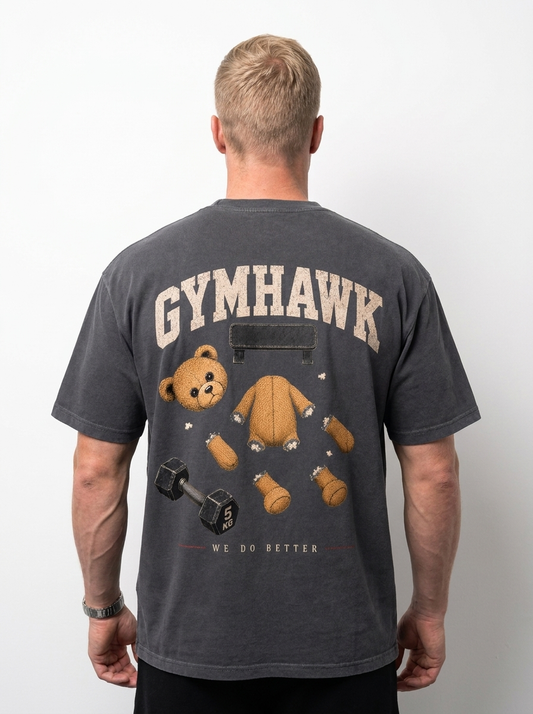 Men Oversized Shirt | Gymhawk. Teddy. Accident.