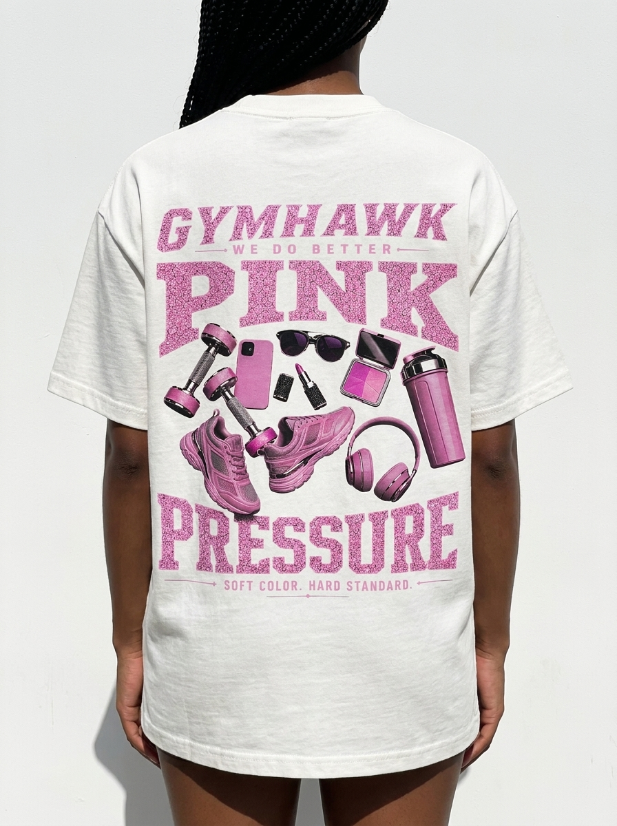Women Oversized Shirt | Gymhawk. Pink Pressure.