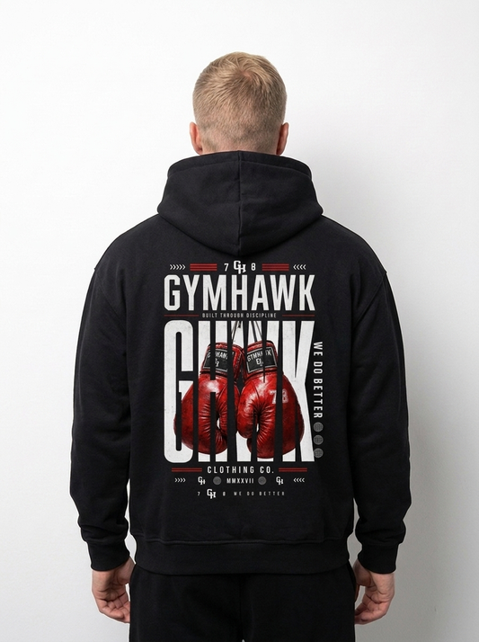 Men Oversized Zipper Hoodie | Gymhawk. Built Through Discipline.