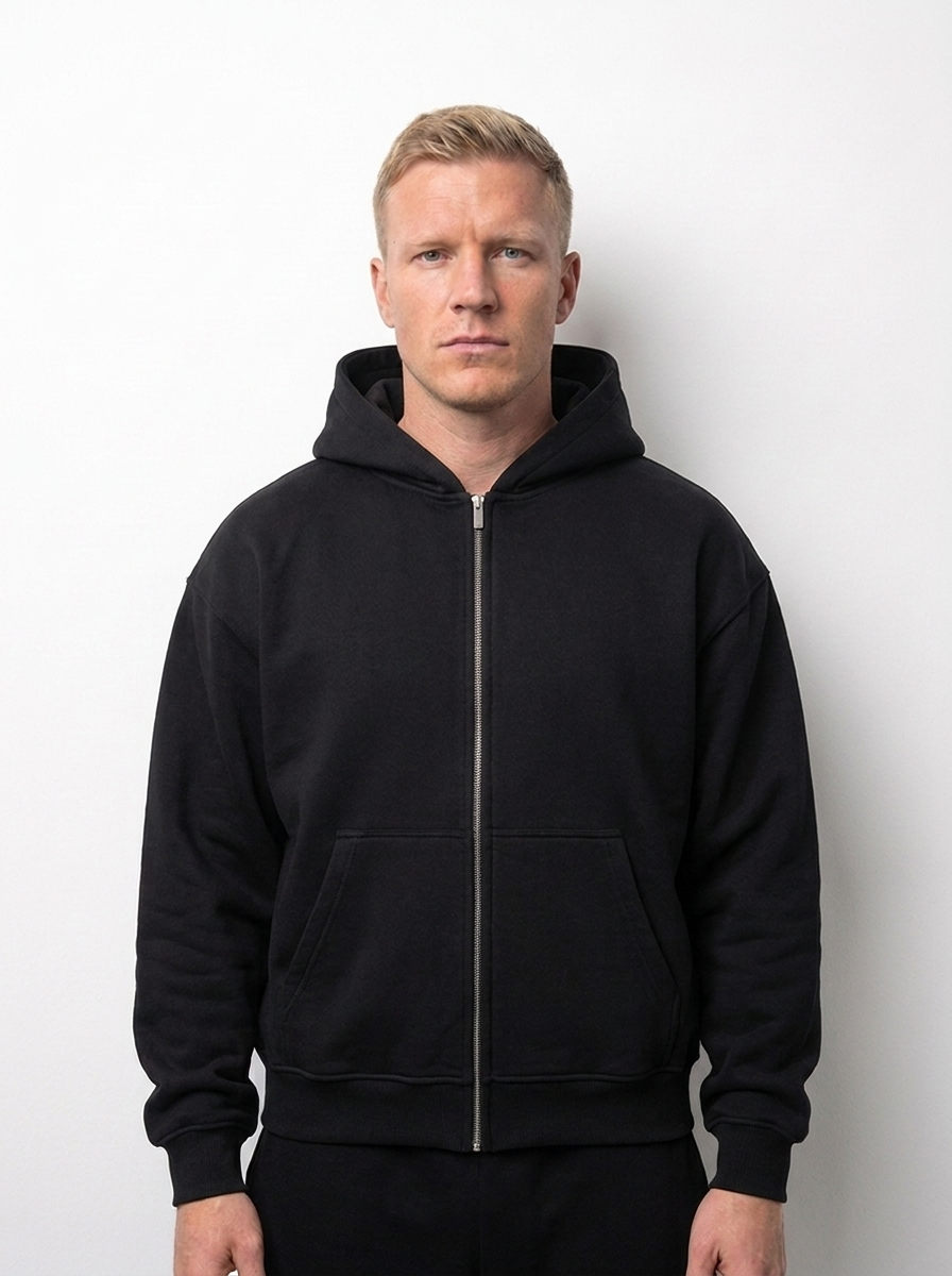 Men Oversized Zipper Hoodie | Gymhawk. Built Through Discipline.