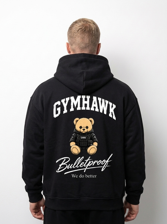 Men Oversized Hoodie | Gymhawk. Teddy. Bulletproof