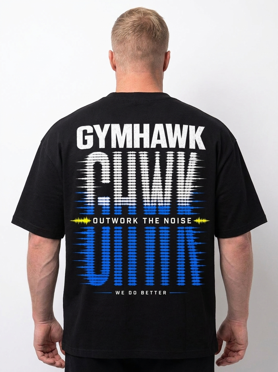 Mens Oversized Pump Cover | Gymhawk. Outwork the noise.
