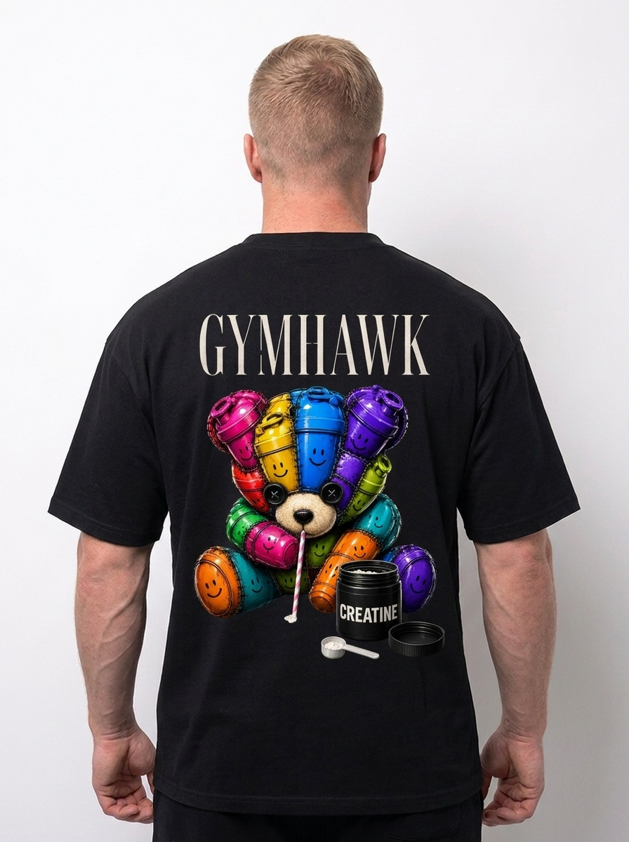 Mens Oversized Pump Cover | Gymhawk Teddy Sniffing Creatin.