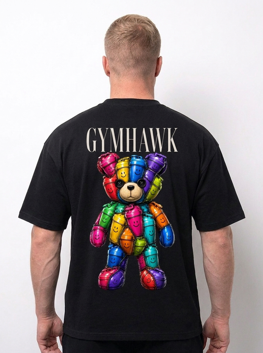 Mens Oversized Pump Cover | Gymhawk Shaker Teddy.