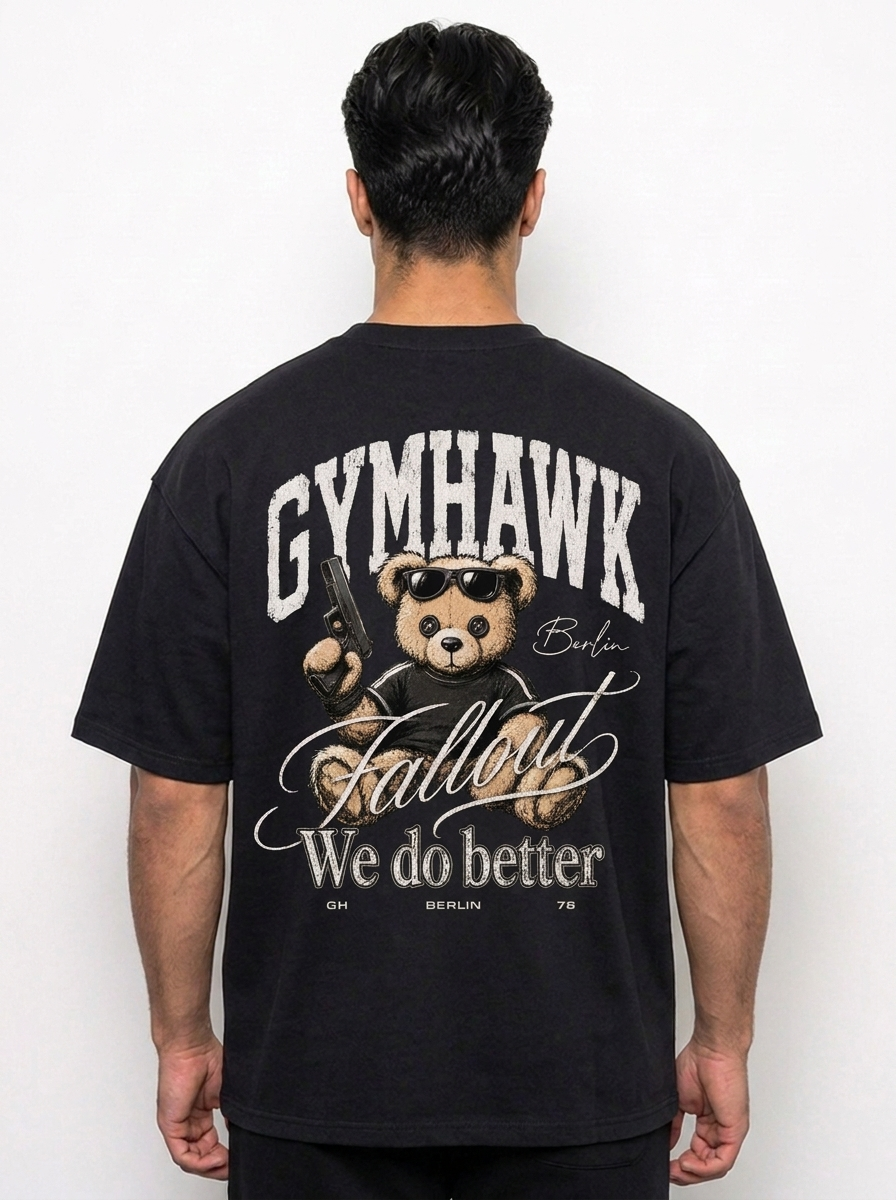 Men Oversized Pump Cover | Gymhawk. Teddy. Fallout.