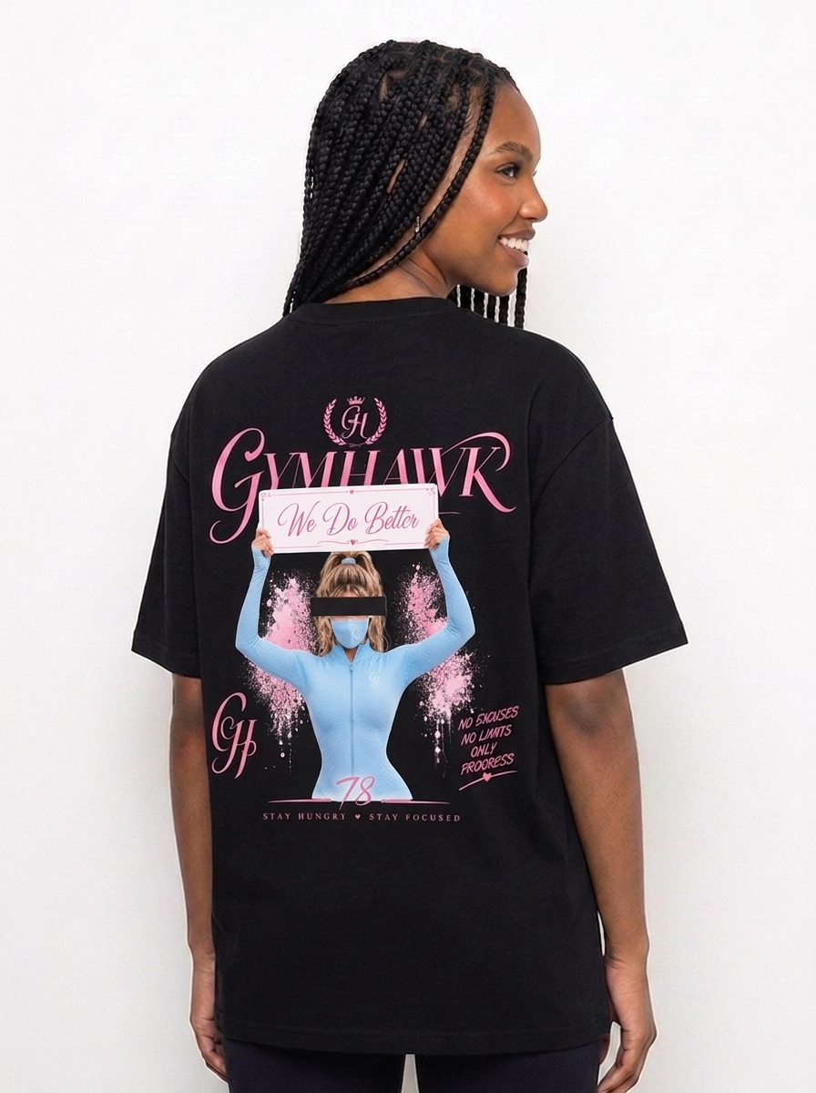Women Oversized Shirt | Gymhawk. We Do Better Ring-Girl