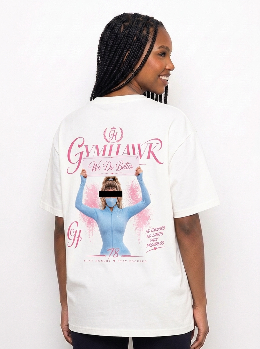 Women Oversized Shirt | Gymhawk. We Do Better Ring-Girl
