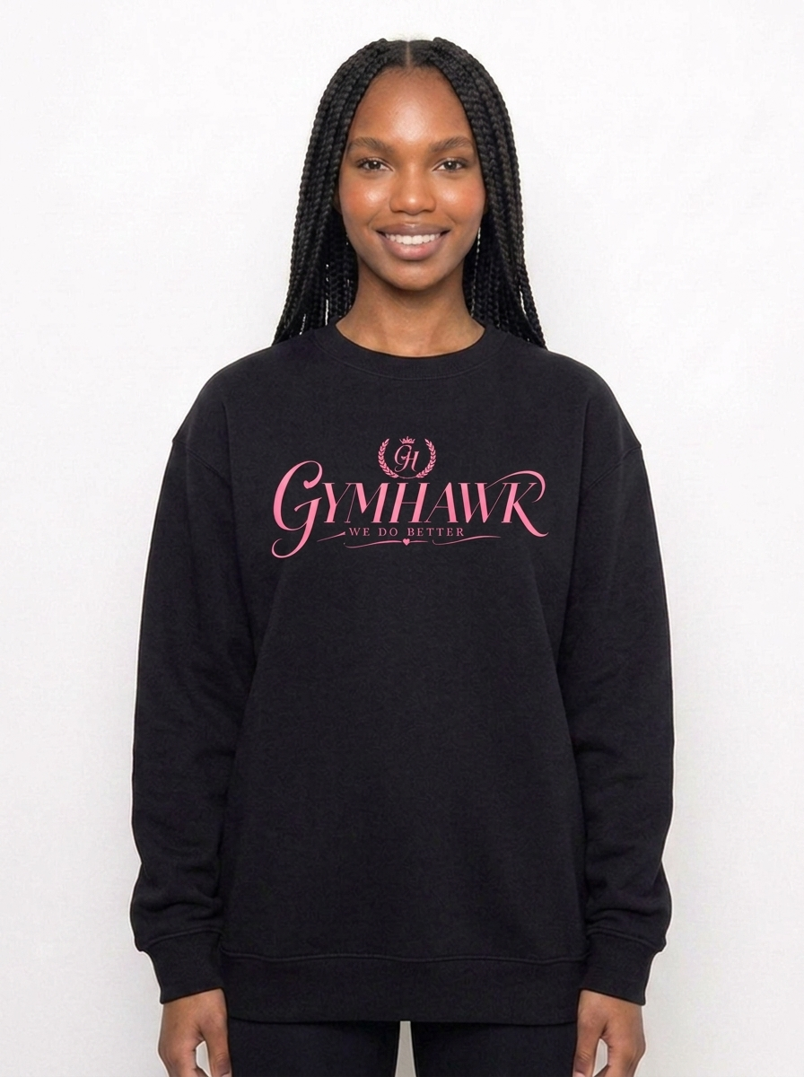 Women Classic Sweatshirt | Gymhawk. Classy monogram