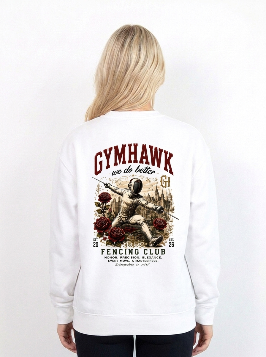 Women Classic Sweatshirt | Gymhawk. Fencing Club.