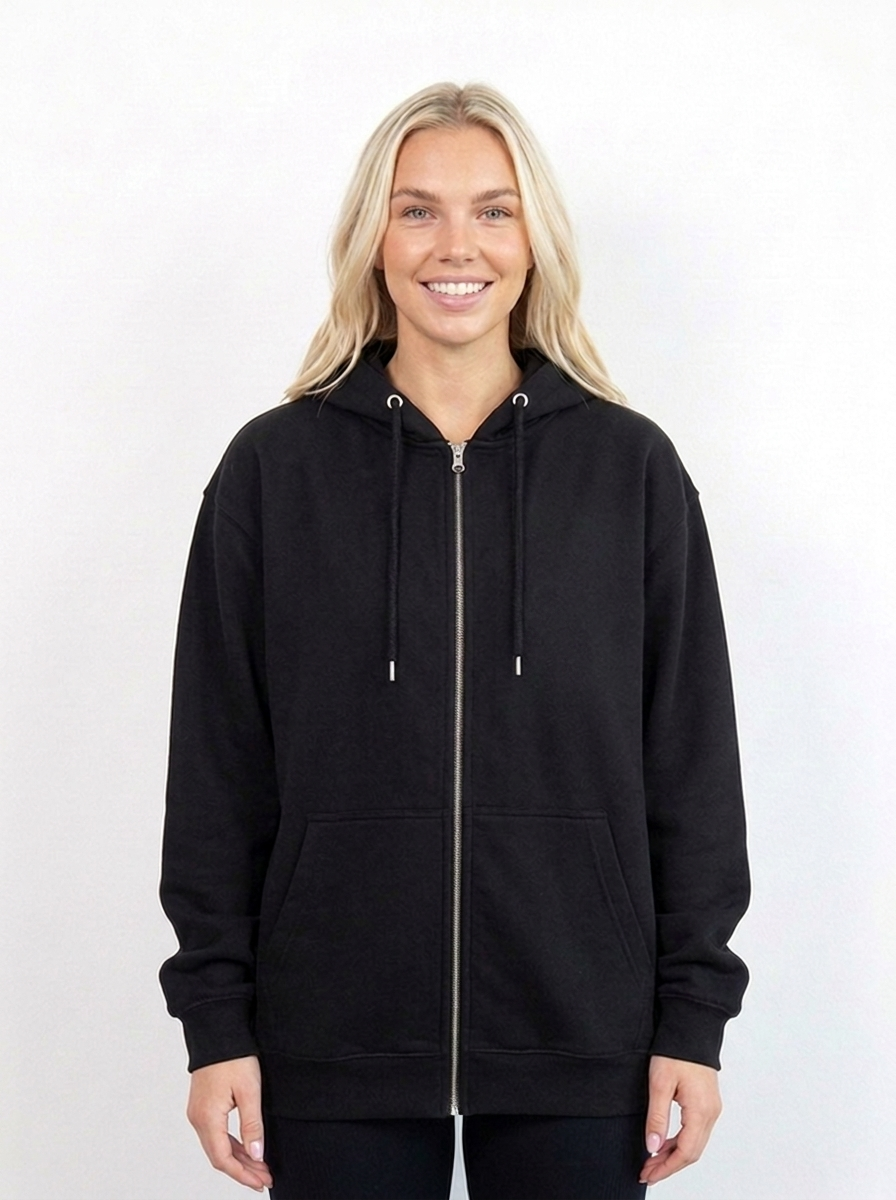 Women Classic Zipper Hoodie | A calm mind, build a strong life.