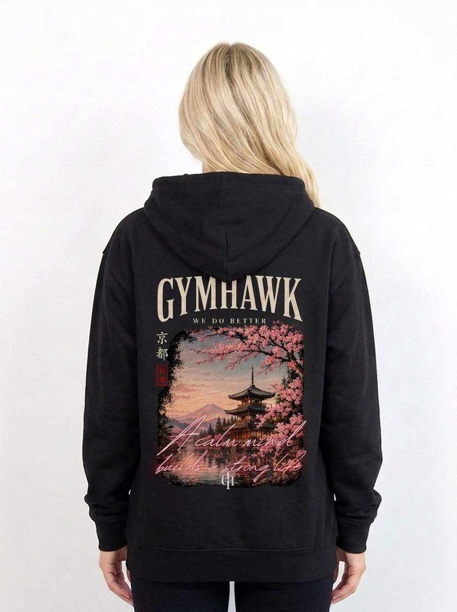 Women Classic Zipper Hoodie | A calm mind, build a strong life.