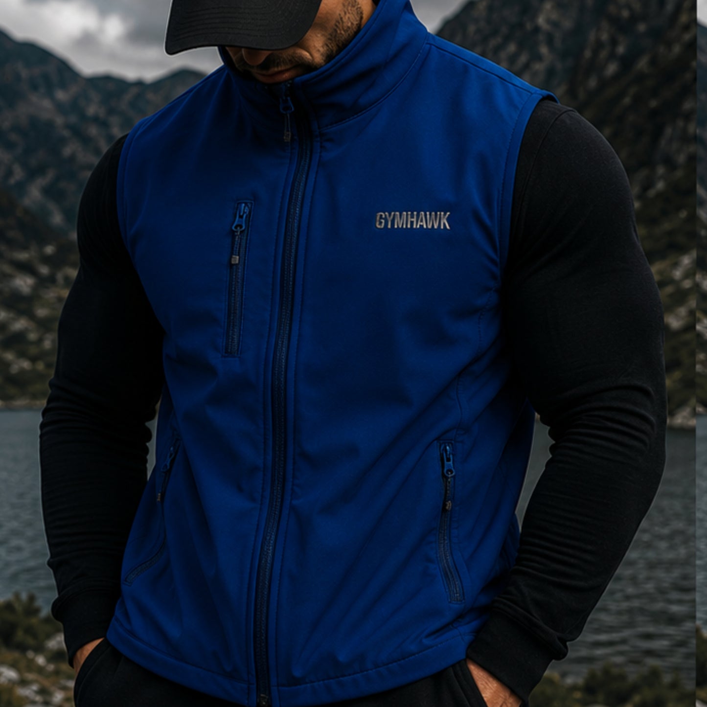 Men Softshell Bodywarmer Activeleisure Vest With Recycled Polyester IconHawk Embroiderd