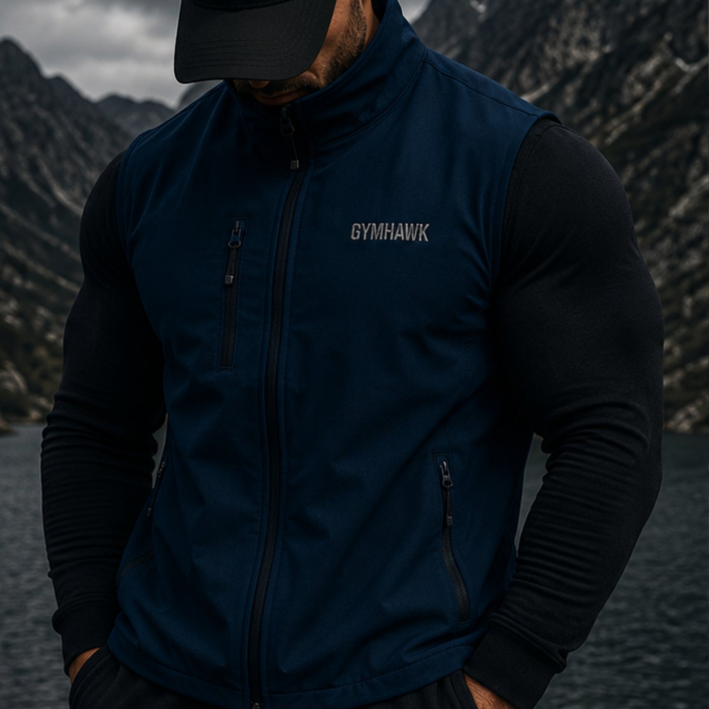 Men Softshell Bodywarmer Activeleisure Vest With Recycled Polyester IconHawk Embroiderd