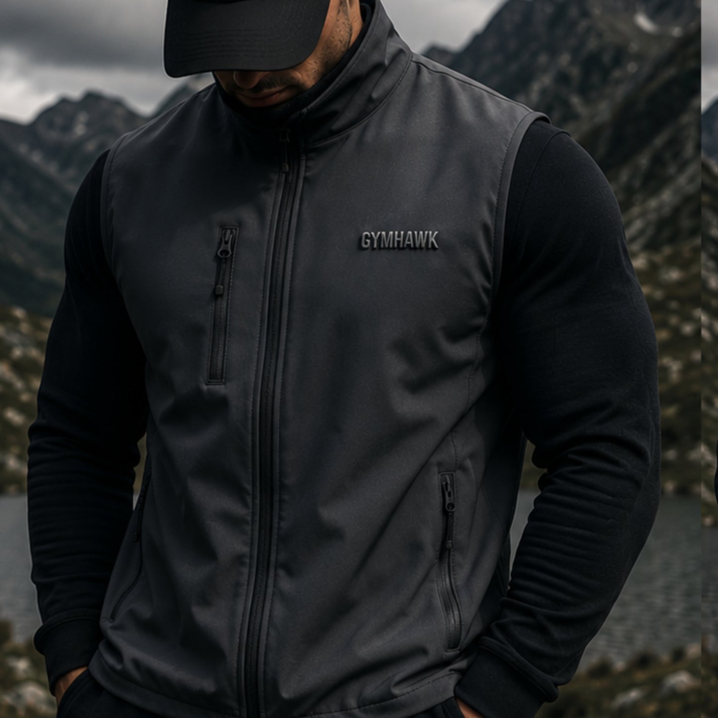 Men Softshell Bodywarmer Activeleisure Vest With Recycled Polyester IconHawk Embroiderd