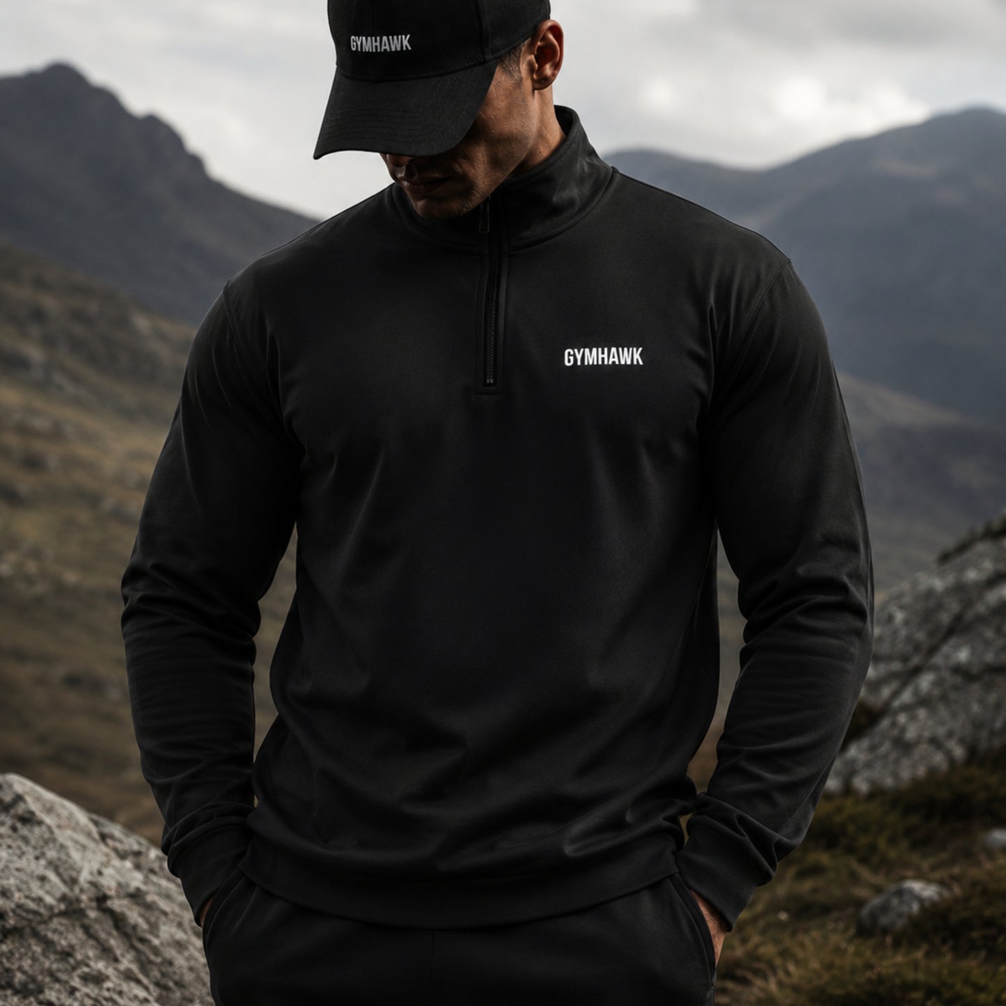 Lightweight Quarter-Zip Pullover Embroidered Front