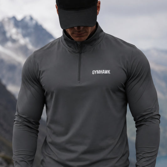 Lightweight Quarter-Zip Pullover Embroidered Front
