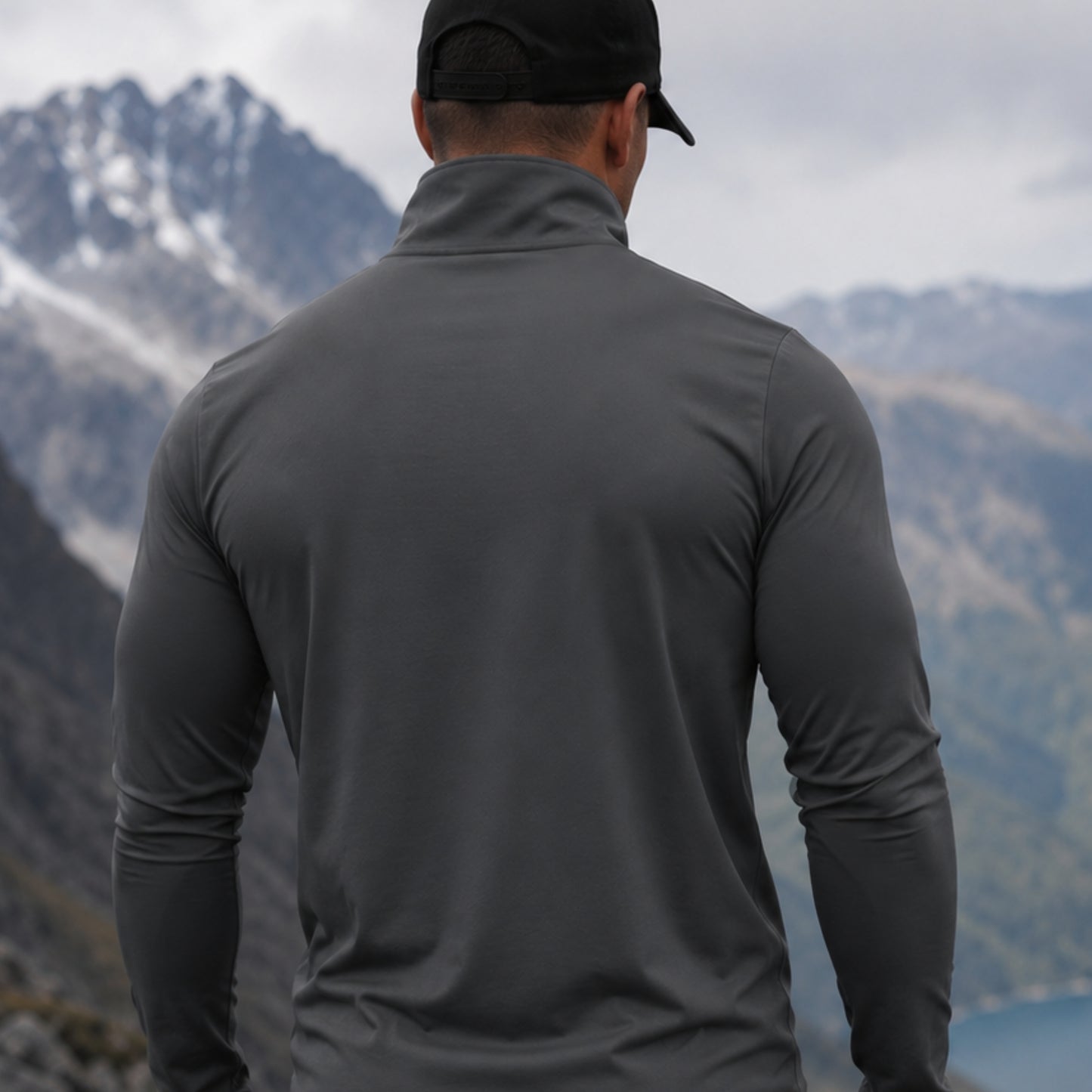 Lightweight Quarter-Zip Pullover Embroidered Front