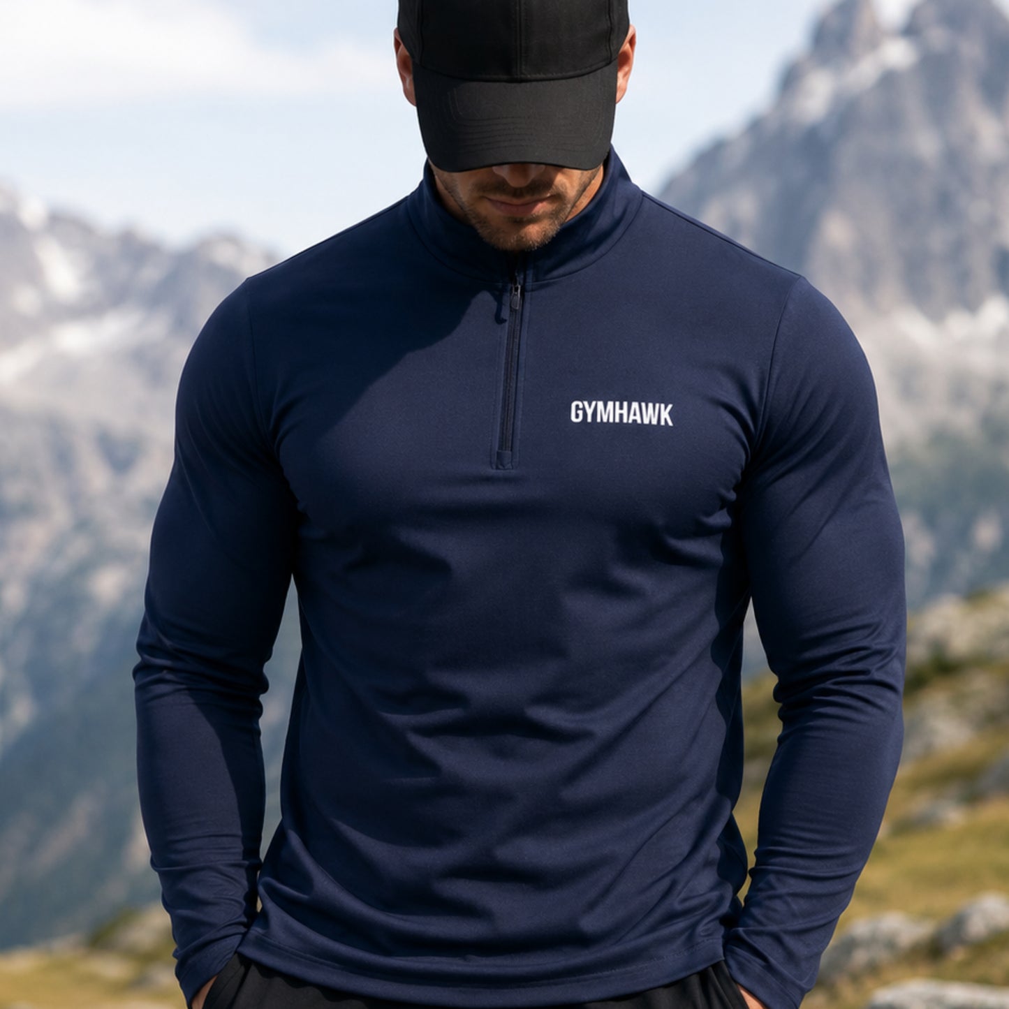 Lightweight Quarter-Zip Pullover Embroidered Front