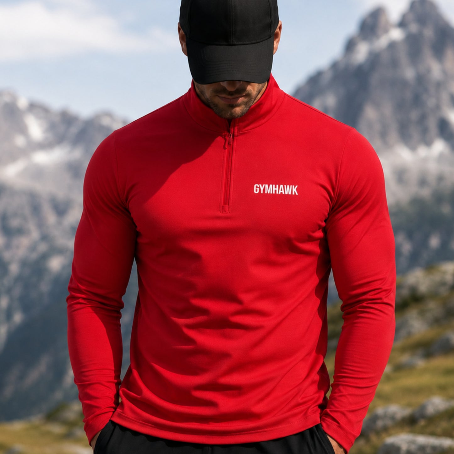 Lightweight Quarter-Zip Pullover Embroidered Front