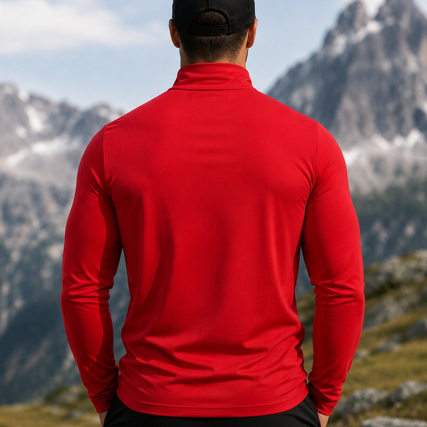 Lightweight Quarter-Zip Pullover Embroidered Front