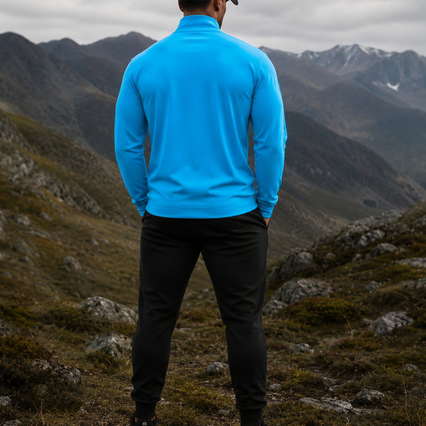 Lightweight Quarter-Zip Pullover Embroidered Front